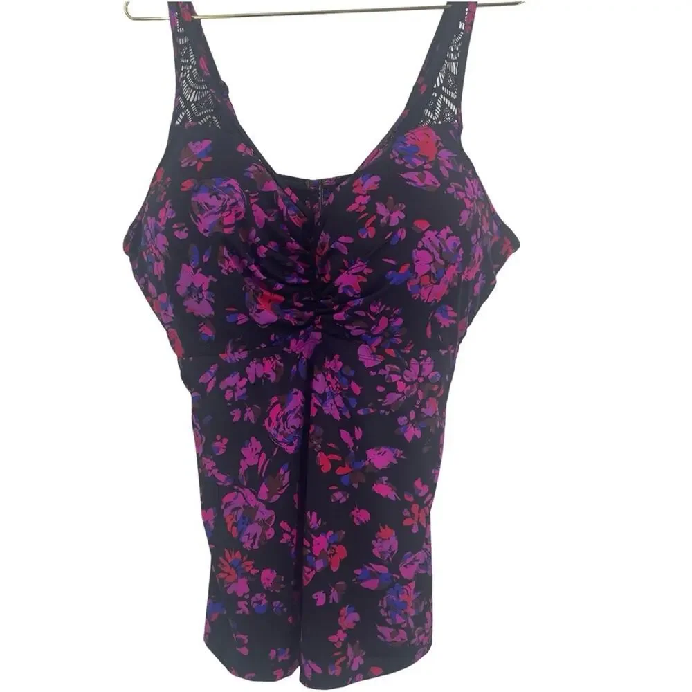 ✨NWT Swimsuits For All V-Neck Swim Tankini Top 42F